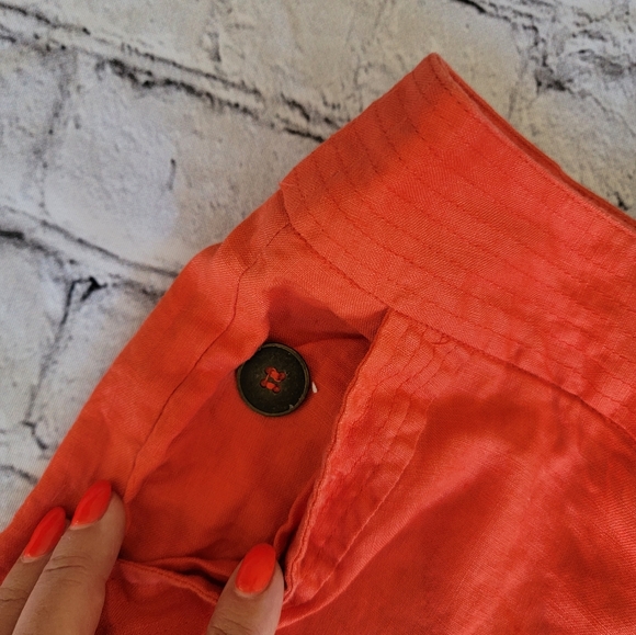 Andrea Jovin Workshop Linen Capris Sz 8 - Picture 3 of 6